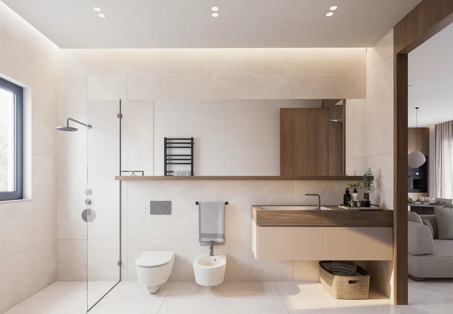 Bagno con doccia walk-in