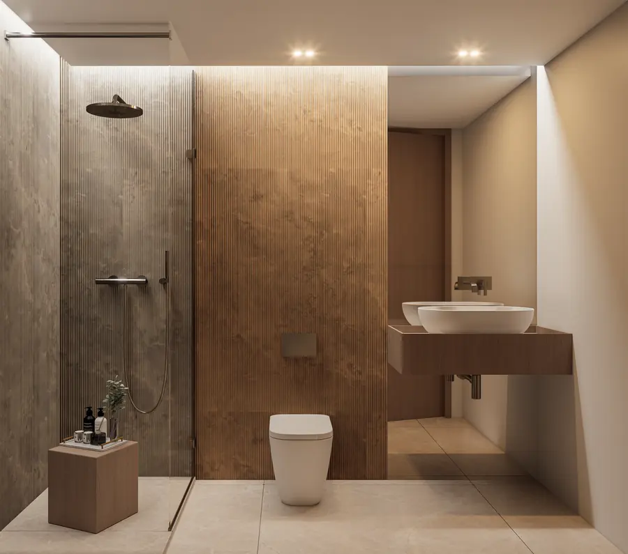 Bagno del seminterrato, villa